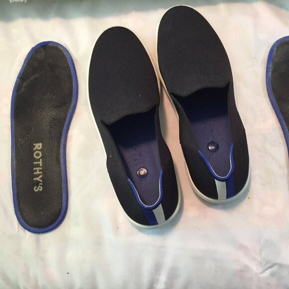 Rothy's Womens Size 7.5 Black Slip on Comfort Shoe Washable - Picture 9 of 12